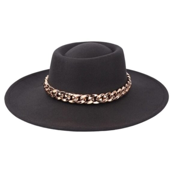chain detailed Hat with adjustable darwstr main image 4